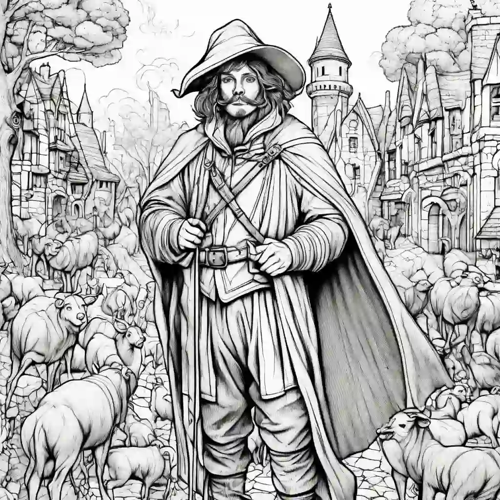 The Pied Piper coloring pages